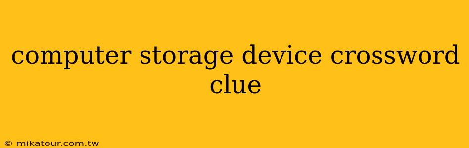 computer storage device crossword clue