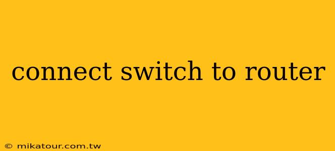 connect switch to router