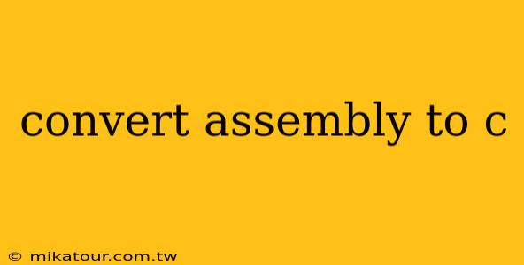 convert assembly to c