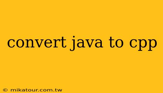 convert java to cpp