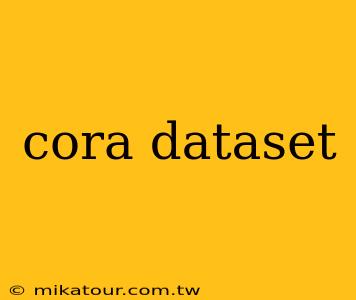 cora dataset