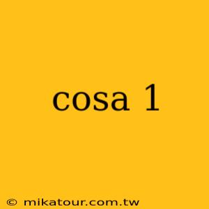 cosa 1