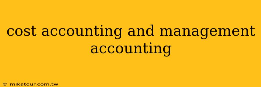 cost accounting and management accounting