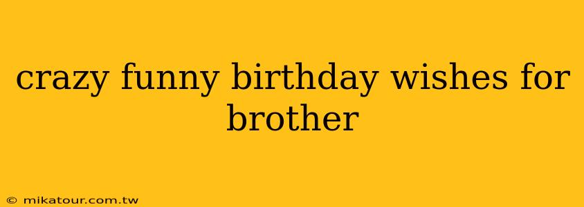 crazy funny birthday wishes for brother