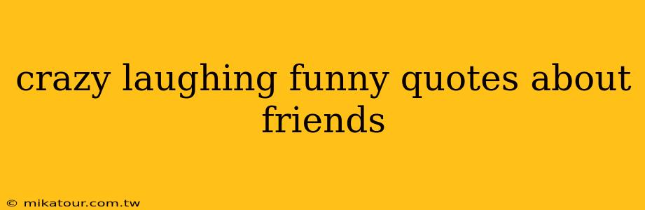 crazy laughing funny quotes about friends