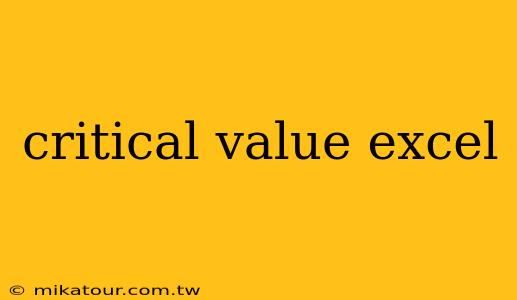 critical value excel