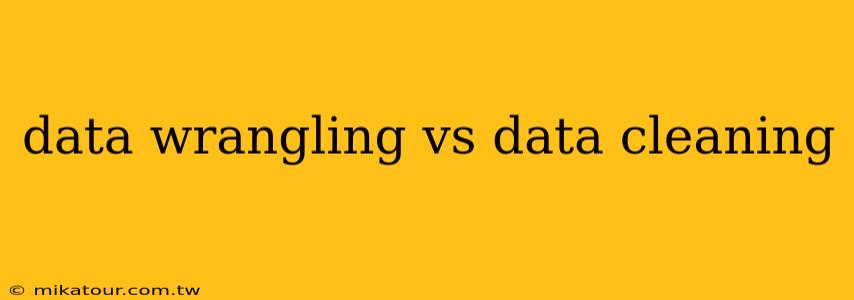 data wrangling vs data cleaning