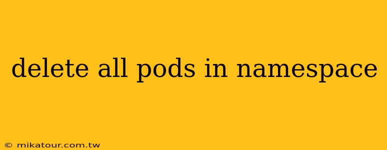 delete all pods in namespace