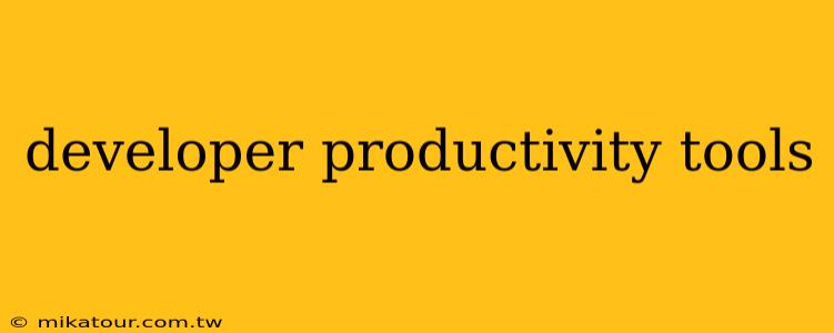 developer productivity tools