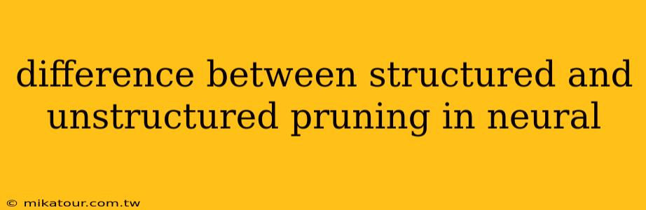 difference between structured and unstructured pruning in neural