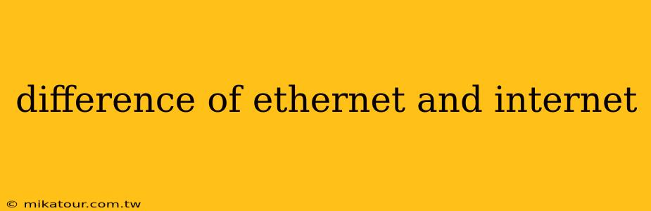 difference of ethernet and internet