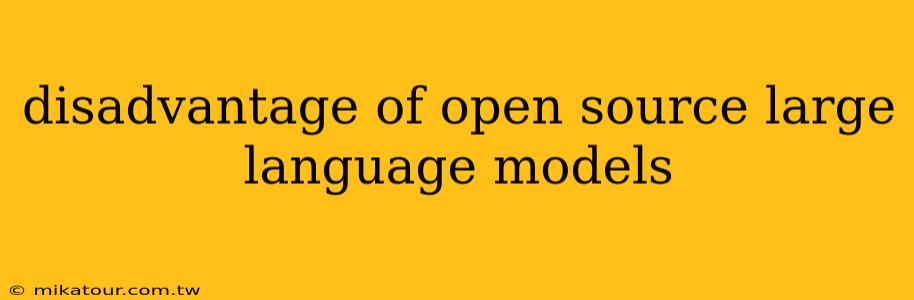 disadvantage of open source large language models