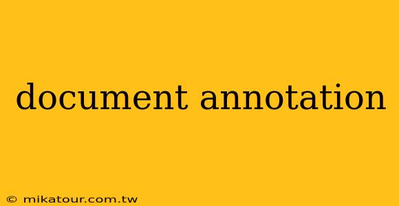 document annotation