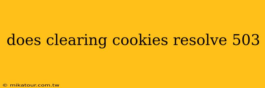 does clearing cookies resolve 503