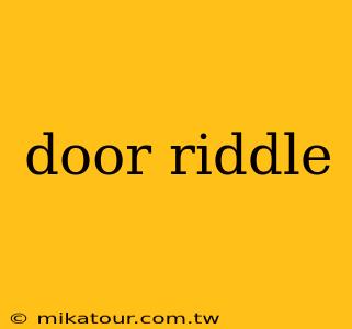 door riddle