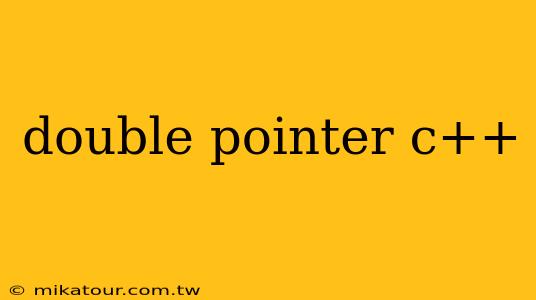 double pointer c++