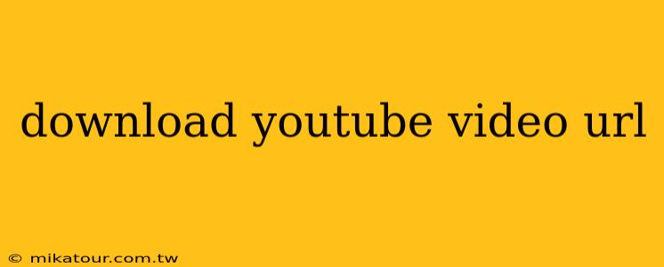 download youtube video url