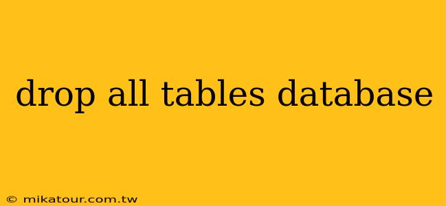 drop all tables database