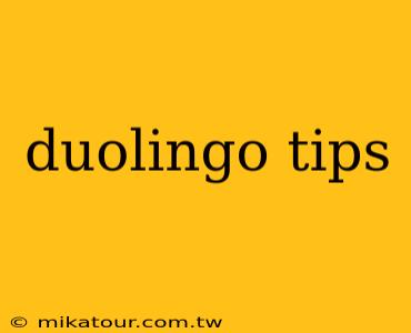 duolingo tips