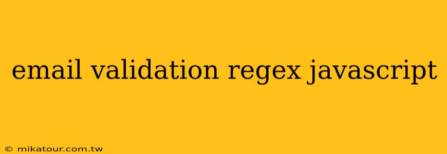 email validation regex javascript