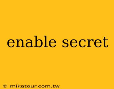 enable secret