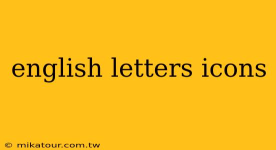 english letters icons