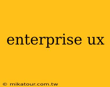 enterprise ux