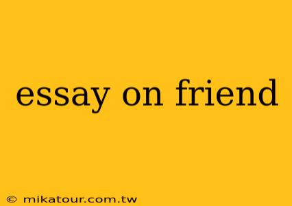 essay on friend