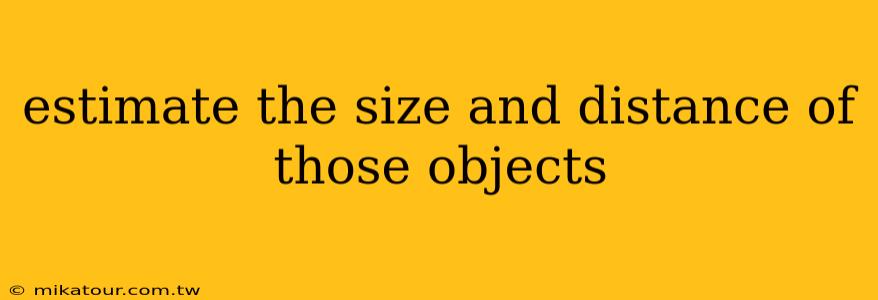 estimate the size and distance of those objects