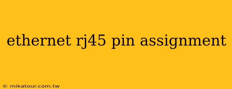 ethernet rj45 pin assignment