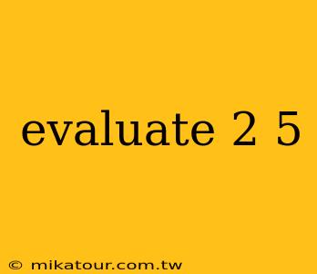 evaluate 2 5