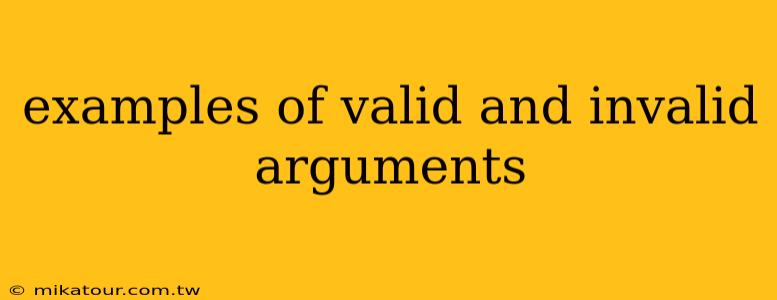 examples of valid and invalid arguments