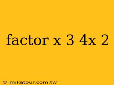 factor x 3 4x 2