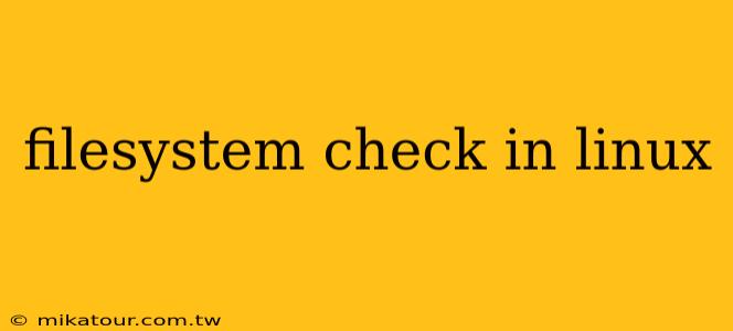 filesystem check in linux