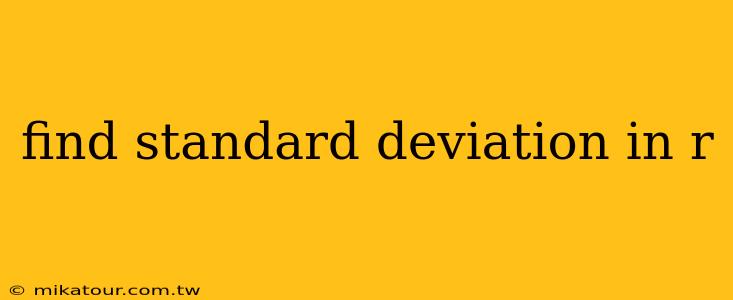 find standard deviation in r