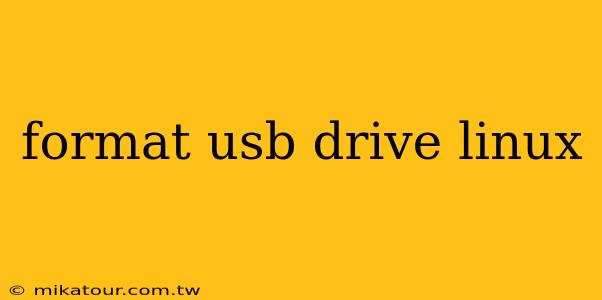 format usb drive linux