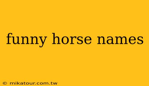 funny horse names