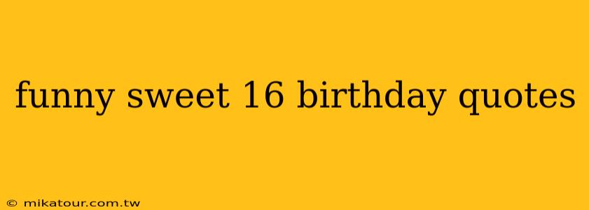 funny sweet 16 birthday quotes