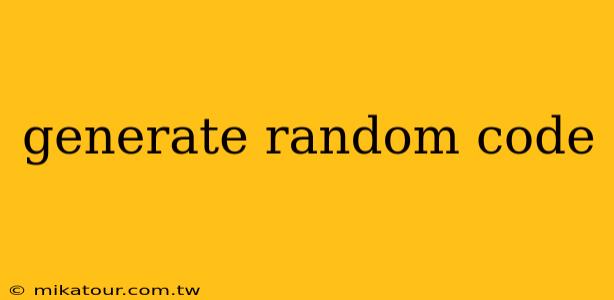 generate random code