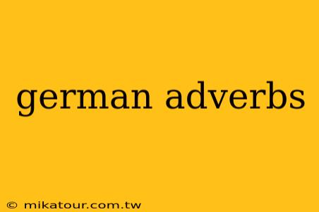 german adverbs