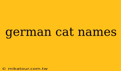 german cat names