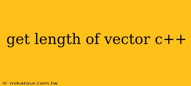 get length of vector c++