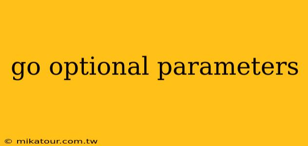 go optional parameters