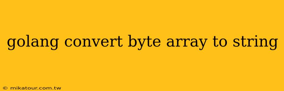 golang convert byte array to string
