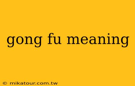 gong fu meaning