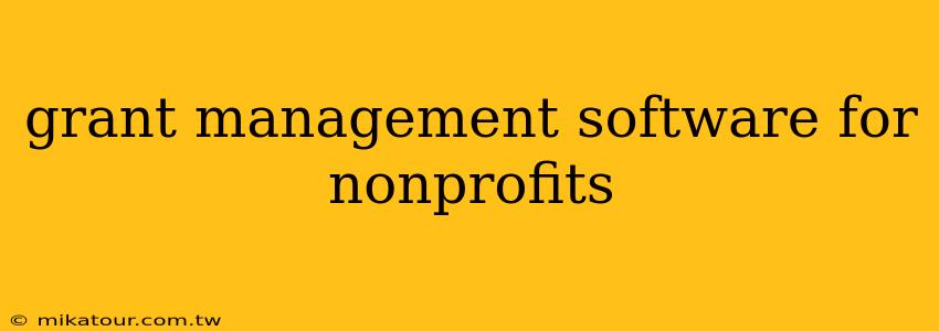 grant management software for nonprofits