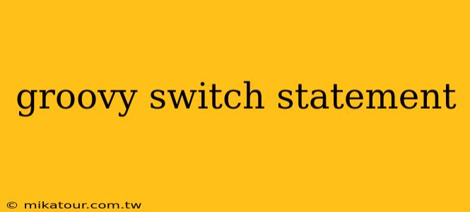 groovy switch statement