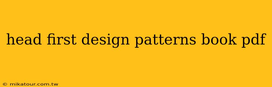 head first design patterns book pdf