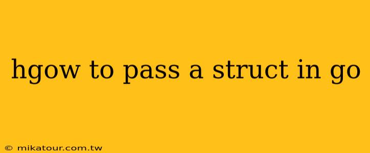 hgow to pass a struct in go