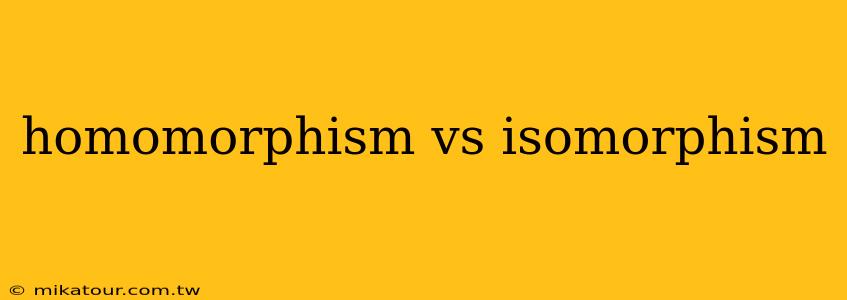 homomorphism vs isomorphism